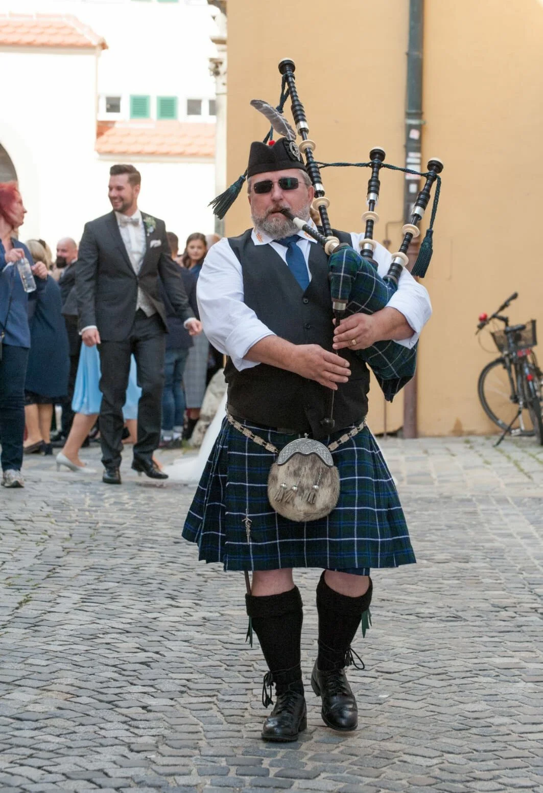 Dudelsackspieler Hochzeitsmarsxch